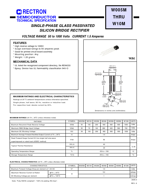 W04M Rectron Semiconductor