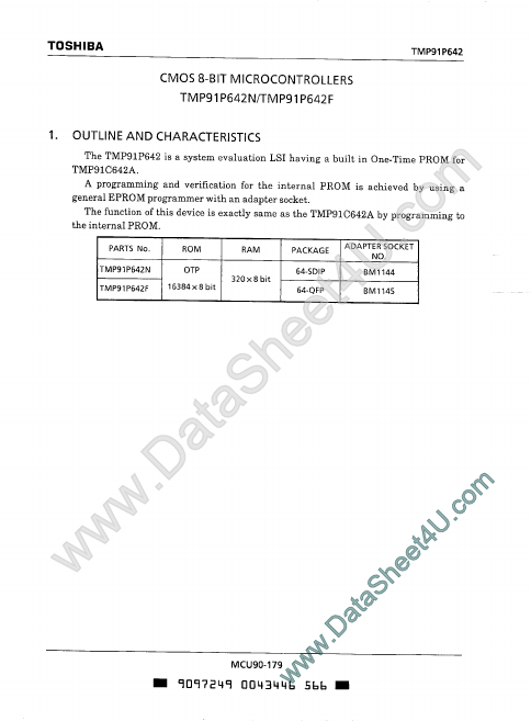 <?=TMP91P642?> डेटा पत्रक पीडीएफ