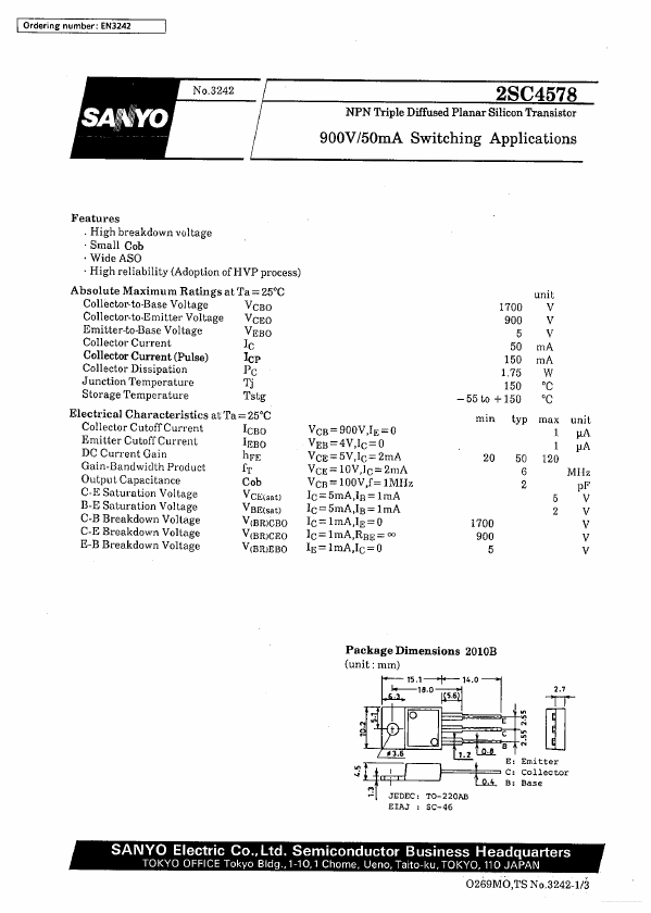 C5478 Sanyo Semicon Device