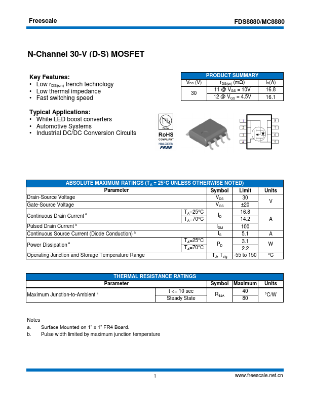 FDS8880 Freescale