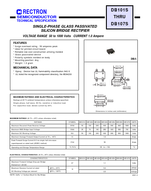 DB104S Rectron Semiconductor