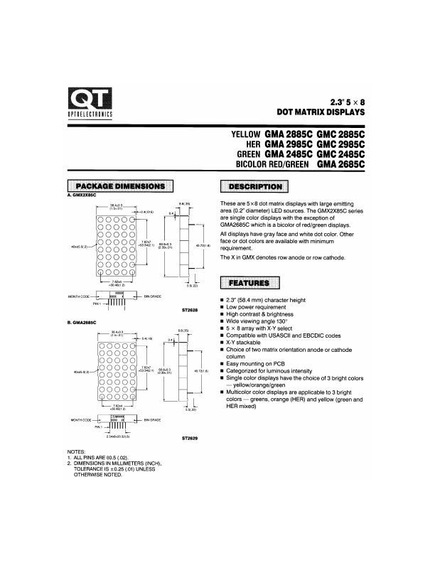 GMA2985C QT Optoelectronics