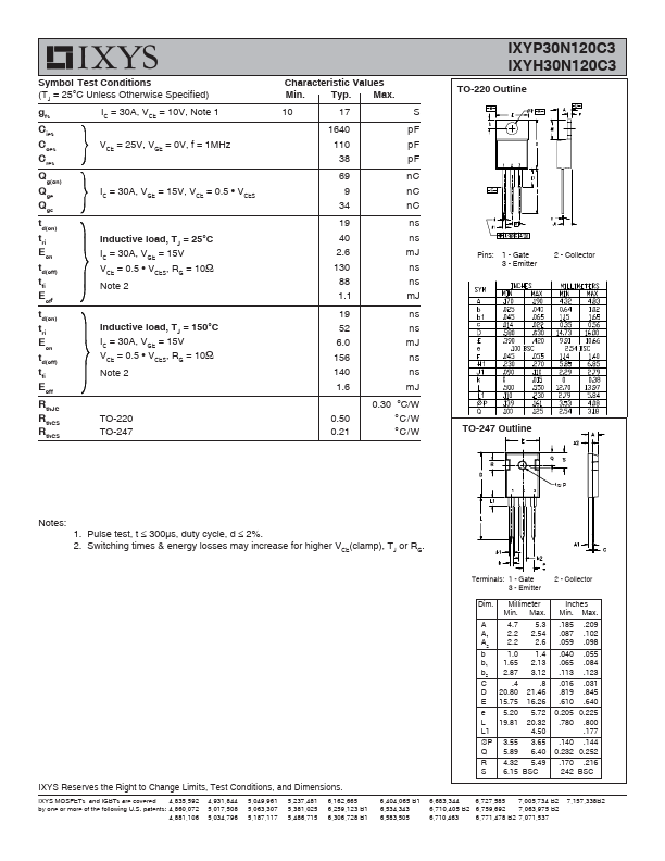 IXYP30N120C3