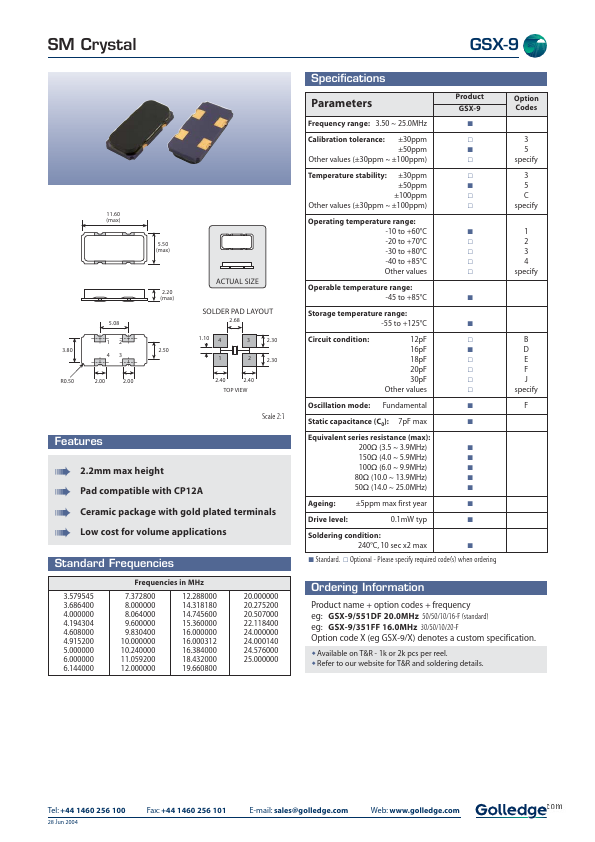 GSX-9 Golledge Electronics