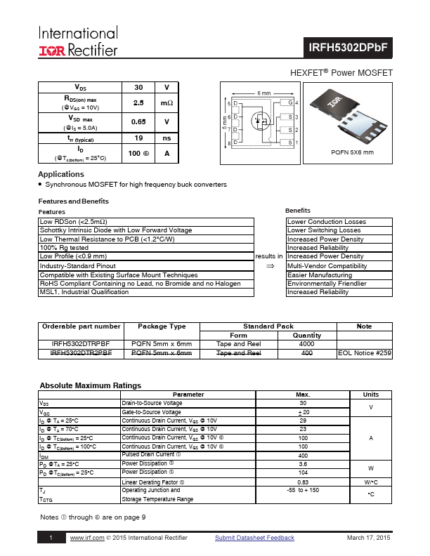 IRFH5302DPBF