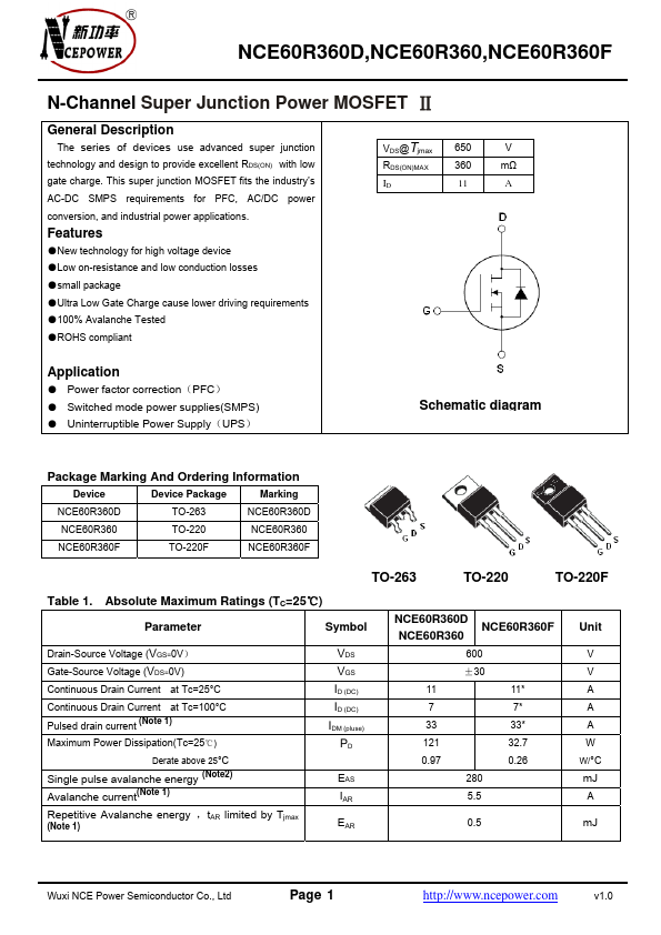 <?=NCE60R360D?> डेटा पत्रक पीडीएफ