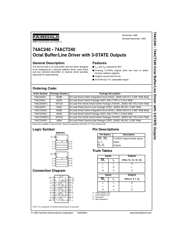 74ACT240 Fairchild Semiconductor