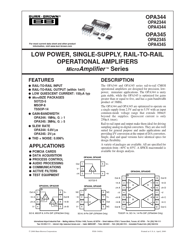 OPA345 Burr-Brown