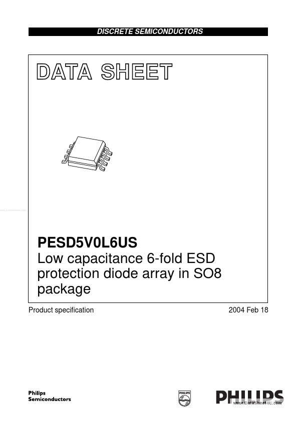 <?=PESD5V0L6US?> डेटा पत्रक पीडीएफ