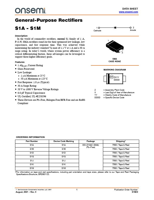 S1B ON Semiconductor