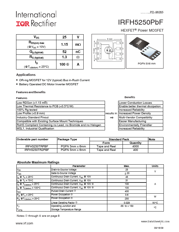 IRFH5250PBF