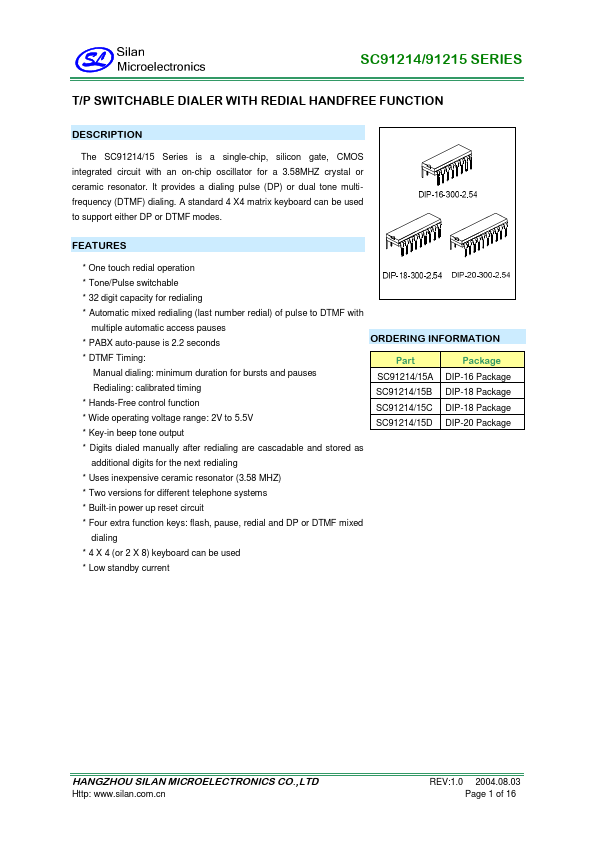 SC91214 Silan Microelectronics