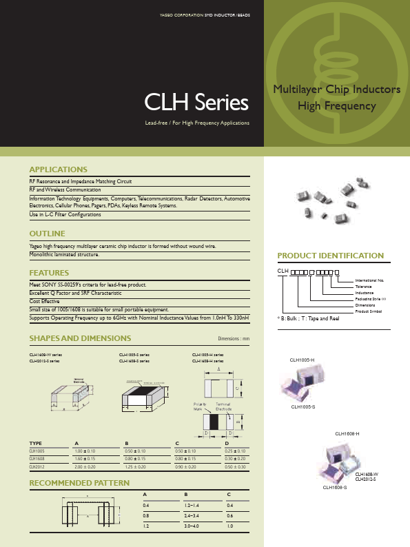 <?=CLH1005?> डेटा पत्रक पीडीएफ