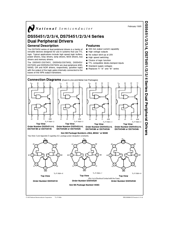 DS75454 National Semiconductor