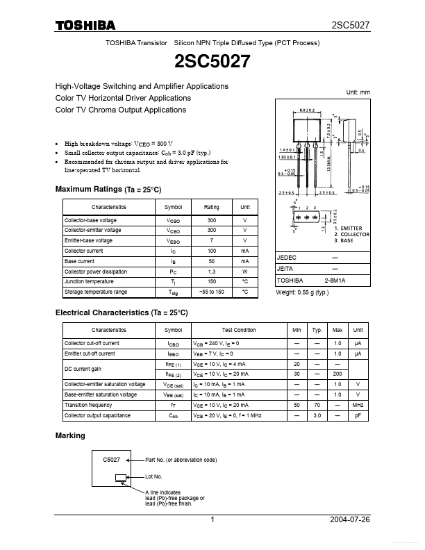 2SC5027 Toshiba Semiconductor