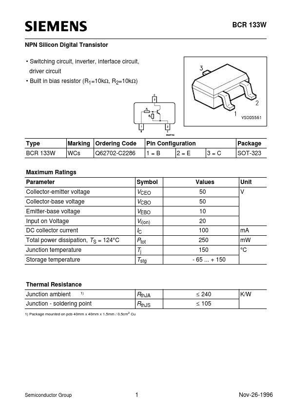 Q62702-C2286 Siemens Semiconductor Group