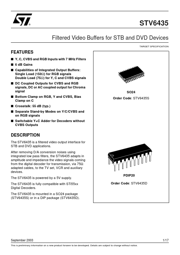 STV6435 ST Microelectronics
