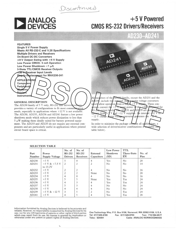AD239 Analog Devices