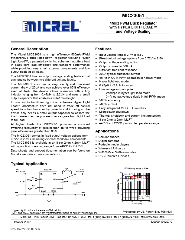 MIC23051 Micrel Semiconductor