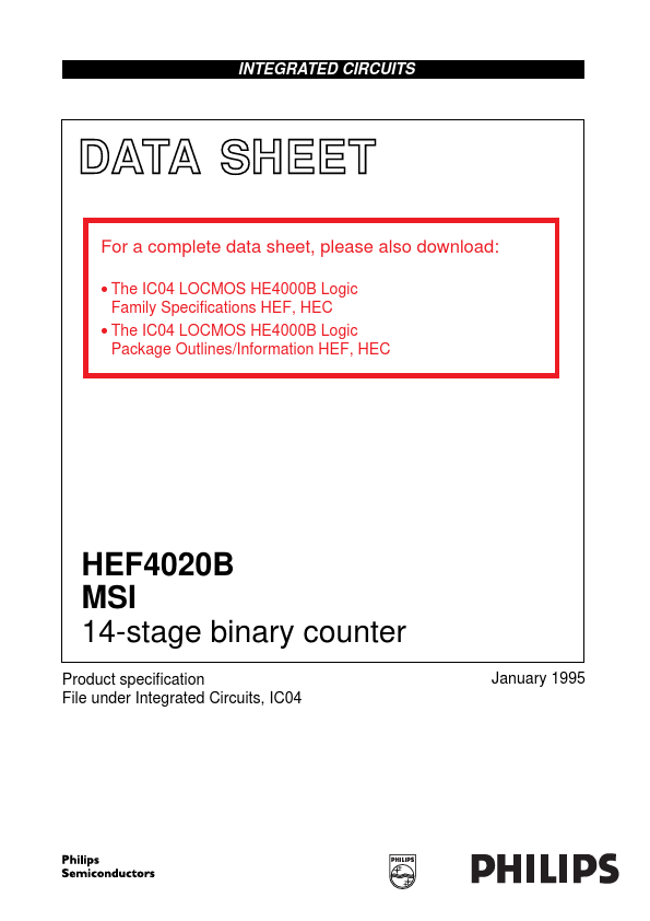 <?=HEF4020B?> डेटा पत्रक पीडीएफ