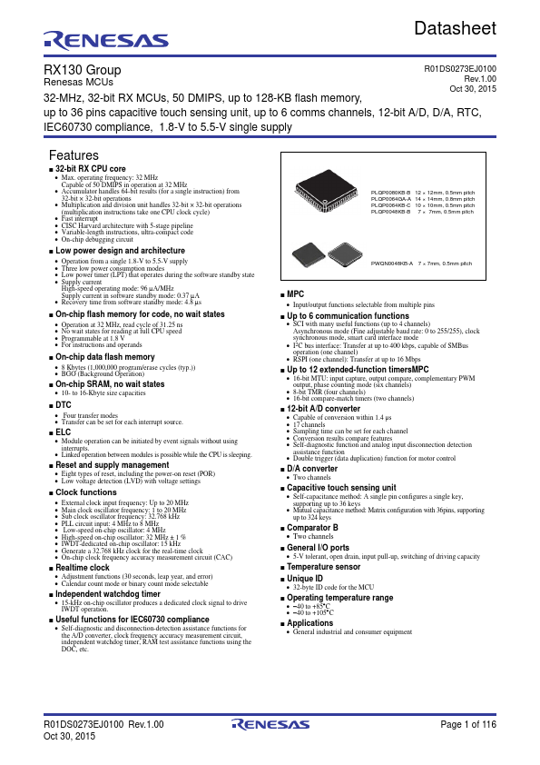 R5F51305ADFM Renesas