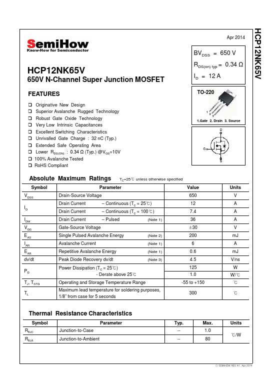 <?=HCP12NK65V?> डेटा पत्रक पीडीएफ