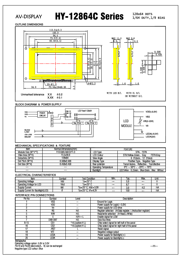 HY-12864C