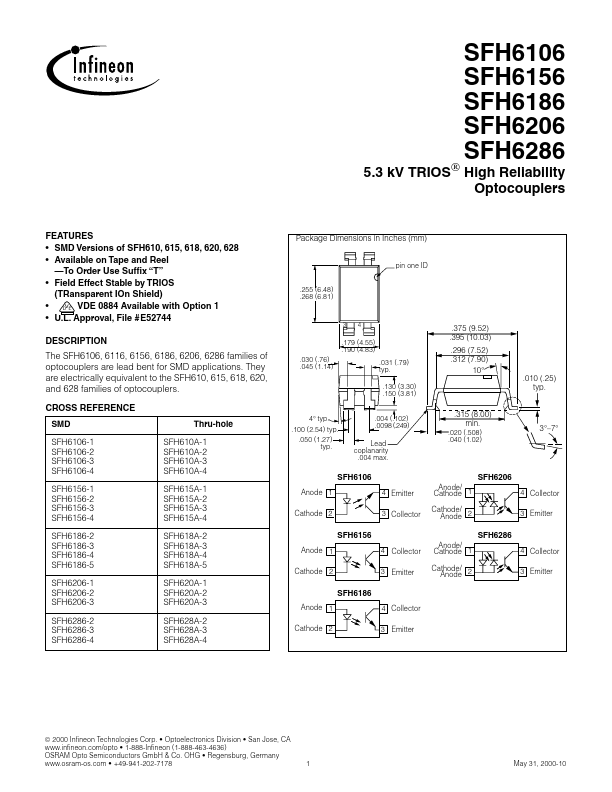 SFH6106 Infineon Technologies AG