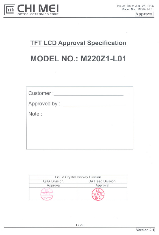 <?=M220Z1-L01?> डेटा पत्रक पीडीएफ