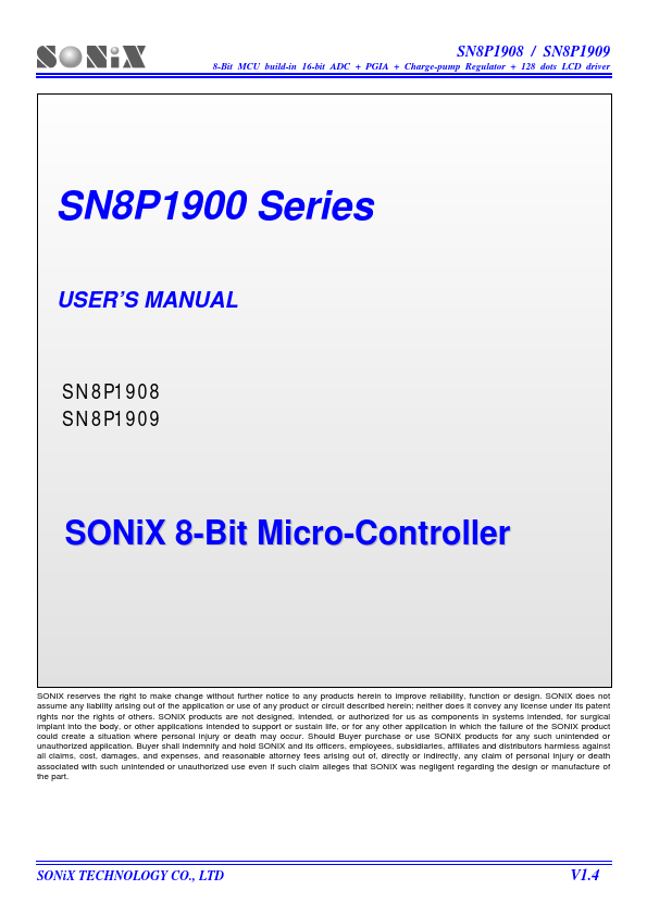 SN8P1900 Sonix