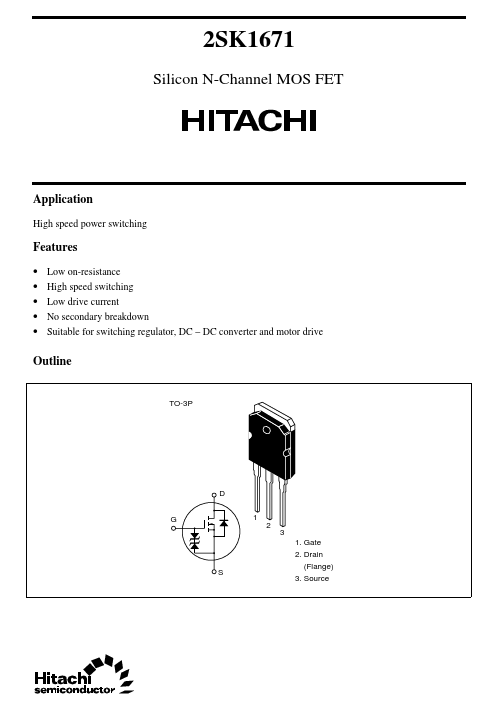 2SK1671 Hitachi Semiconductor