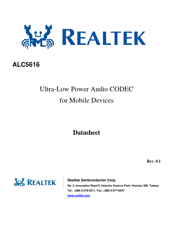 ALC5616 Realtek Microelectronics