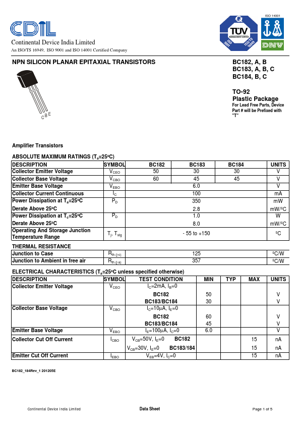 BC183 CDIL