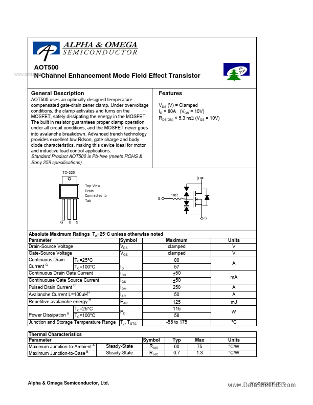 <?=AOT500?> डेटा पत्रक पीडीएफ