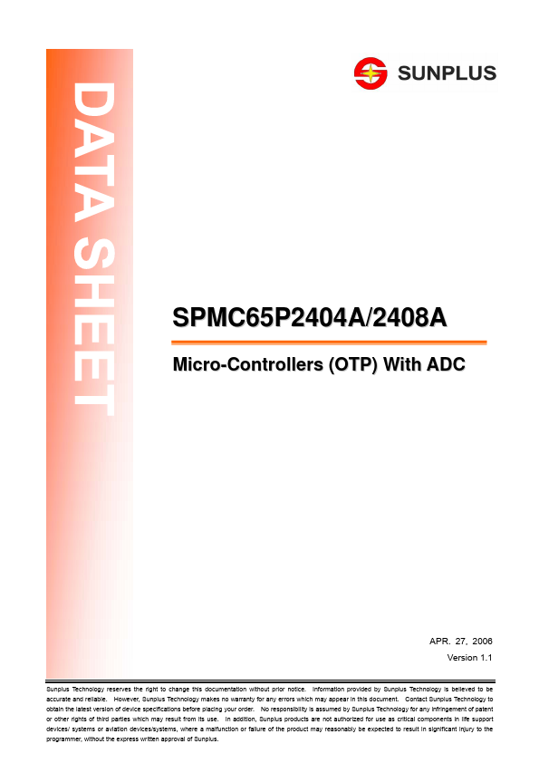 <?=SPMC65P2408A?> डेटा पत्रक पीडीएफ
