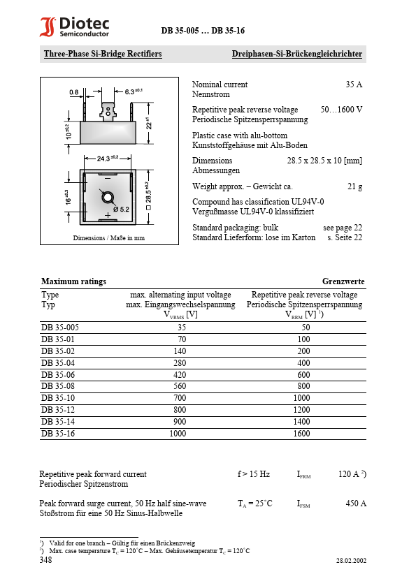 DB35-04 Diotec Semiconductor