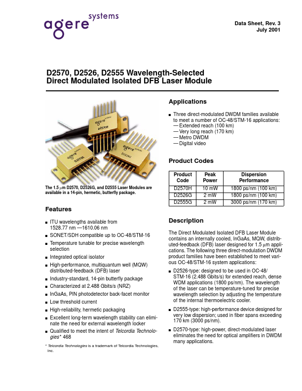 D2570H900 Agere Systems