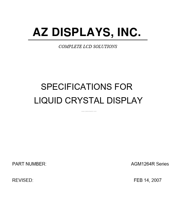 AGM1264R AZ Displays