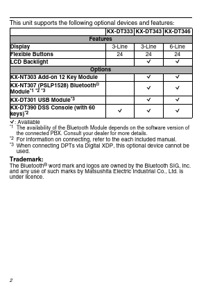 KX-DT343