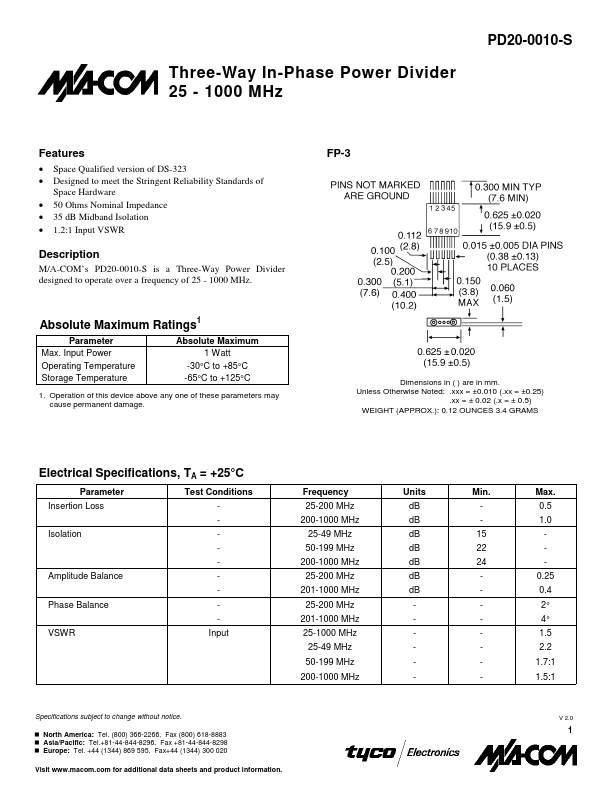 <?=PD20-0010-S?> डेटा पत्रक पीडीएफ