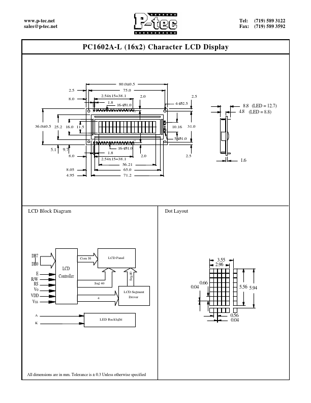 PC1602G-O