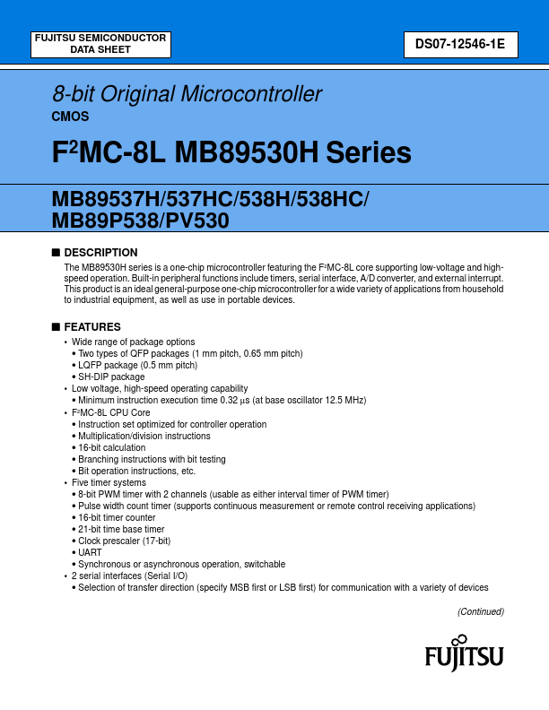 MB89530H Fujitsu Media Devices