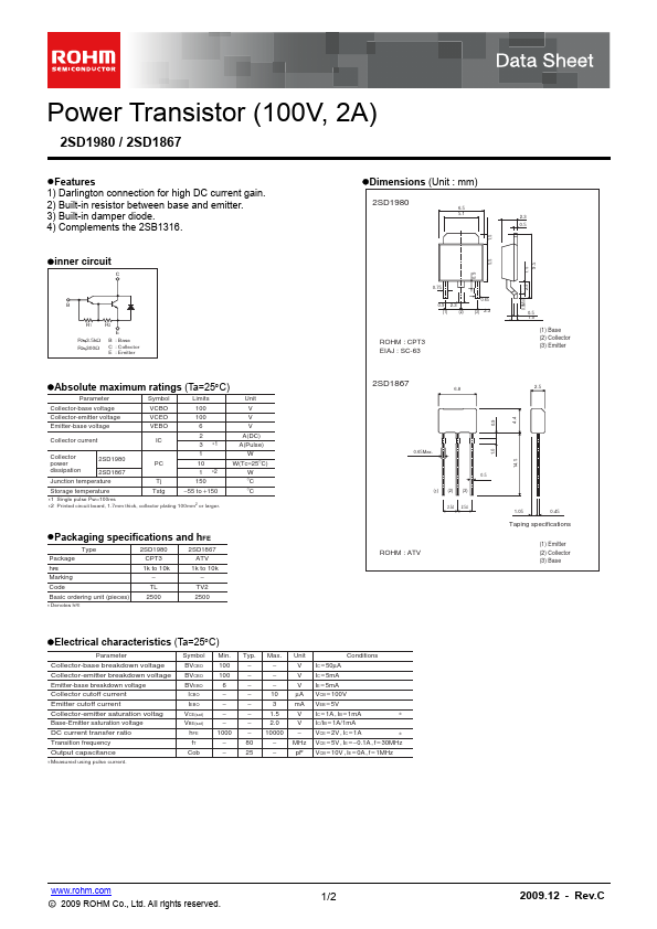 2SD1867 Rohm