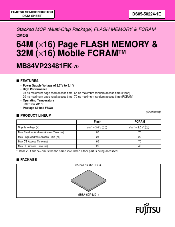 MB84VP23481FK-70