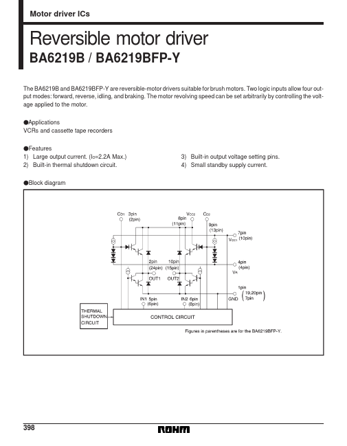 <?=BA6219B?> डेटा पत्रक पीडीएफ