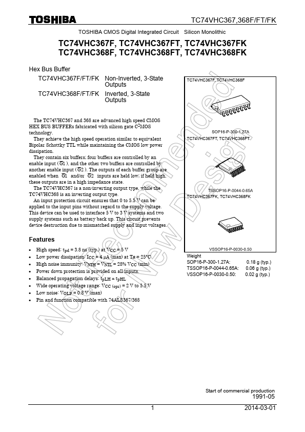 TC74VHC367FK Toshiba