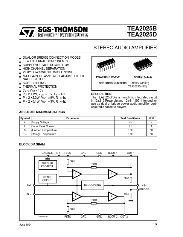TEA2025B ST Microelectronics