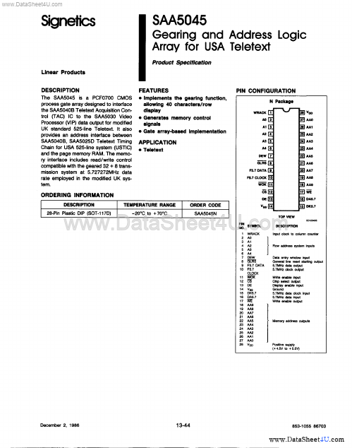 SAA5045 Signetics