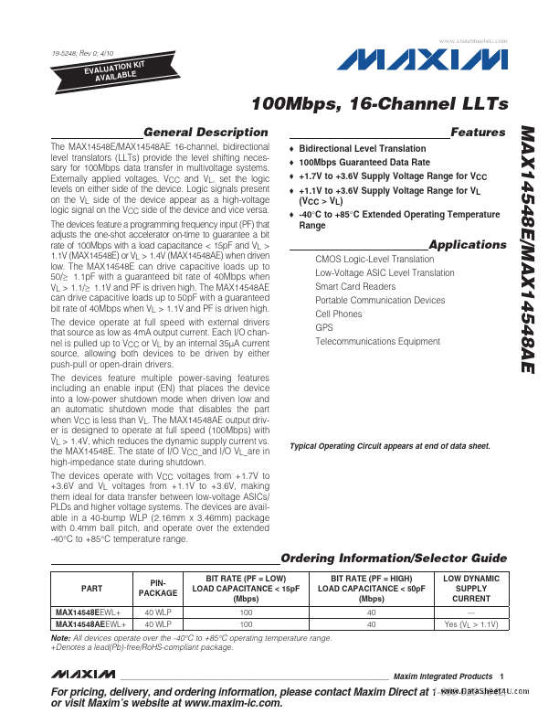 MAX14548E Maxim Integrated Products