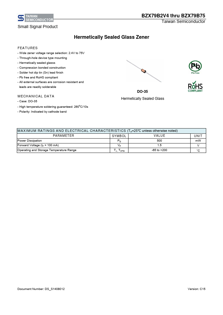 BZX79B11 Taiwan Semiconductor